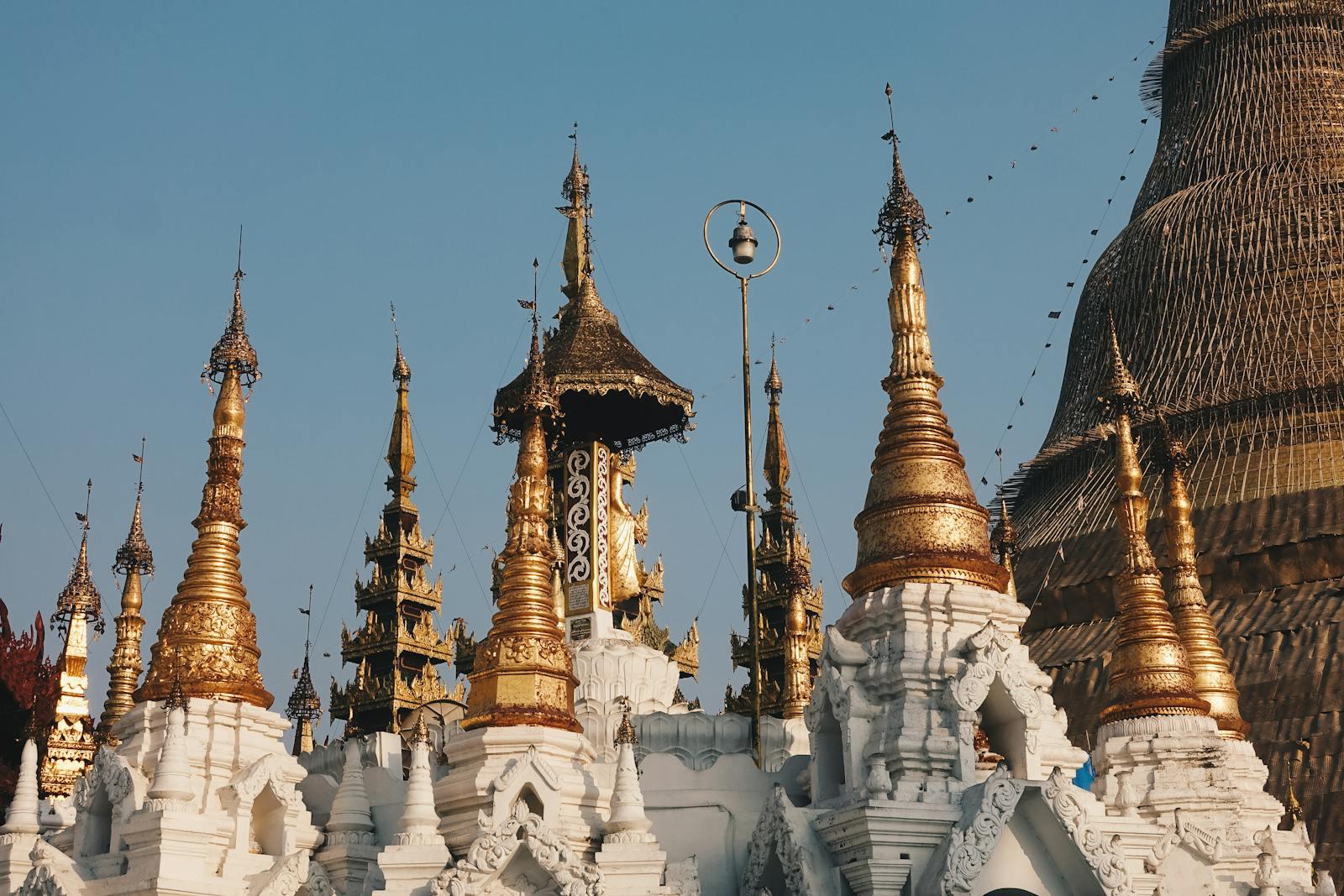 The golden Shwedagon Pagoda in Yangon, Myanmar's most-visited landmark.