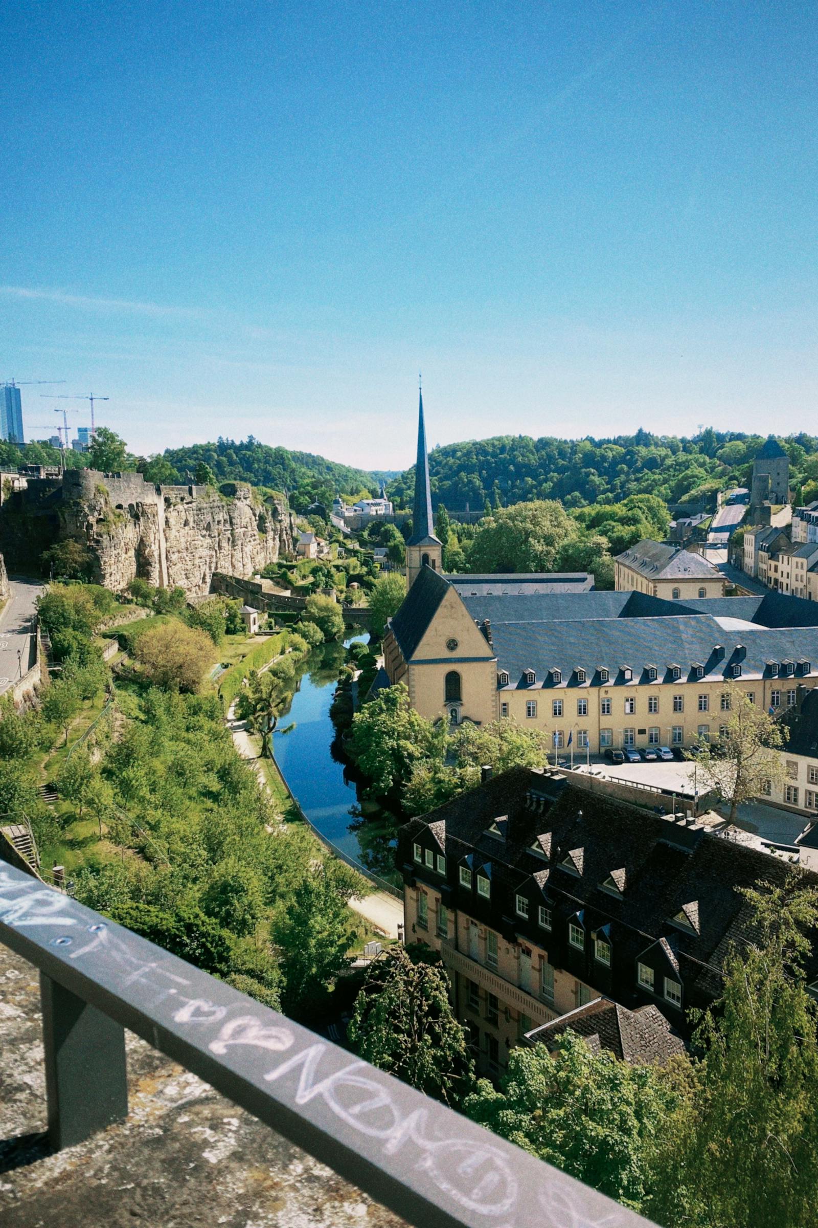 Luxembourg City along the Alzette river — seat of the country's tax administration.