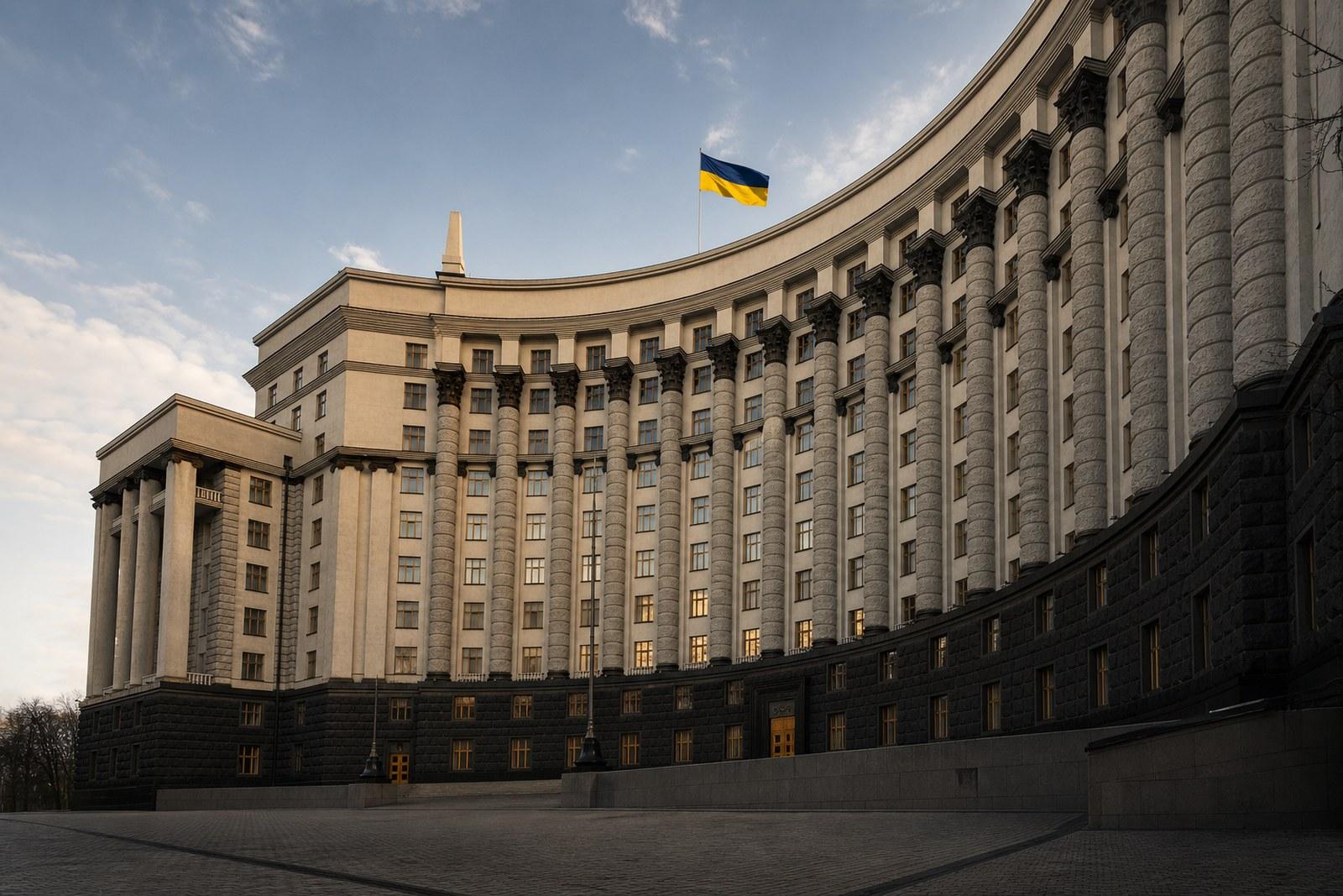 The Cabinet of Ministers building in Kyiv, seat of the Ukrainian government